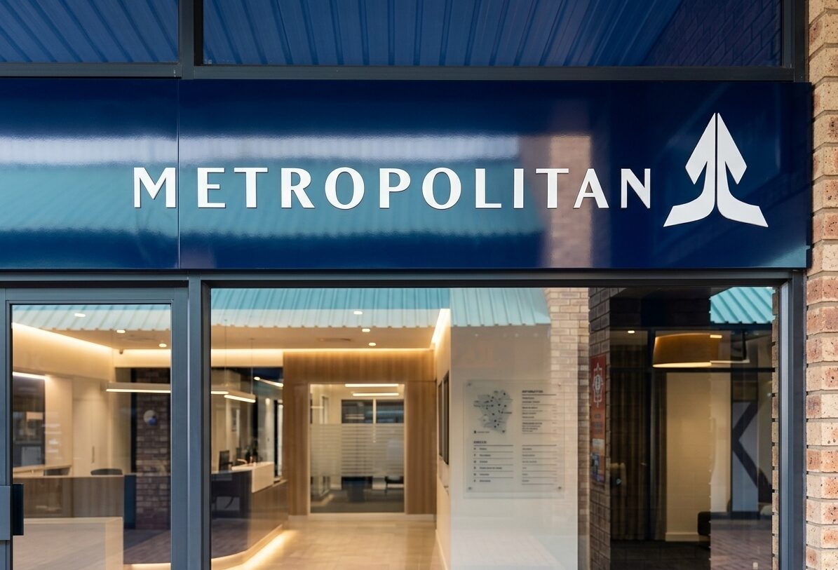 Illuminated storefront sign